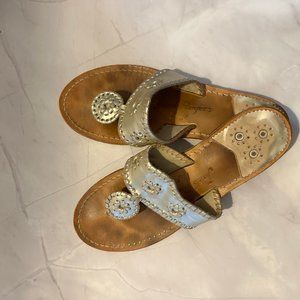 Jack Rogers Hampton sandals size 9.5W platinum